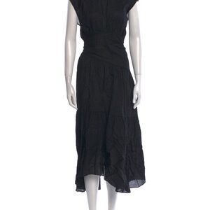 Frame Denim Black Midi Dress